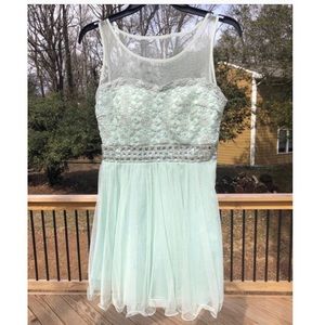 A formal juniors mini dress